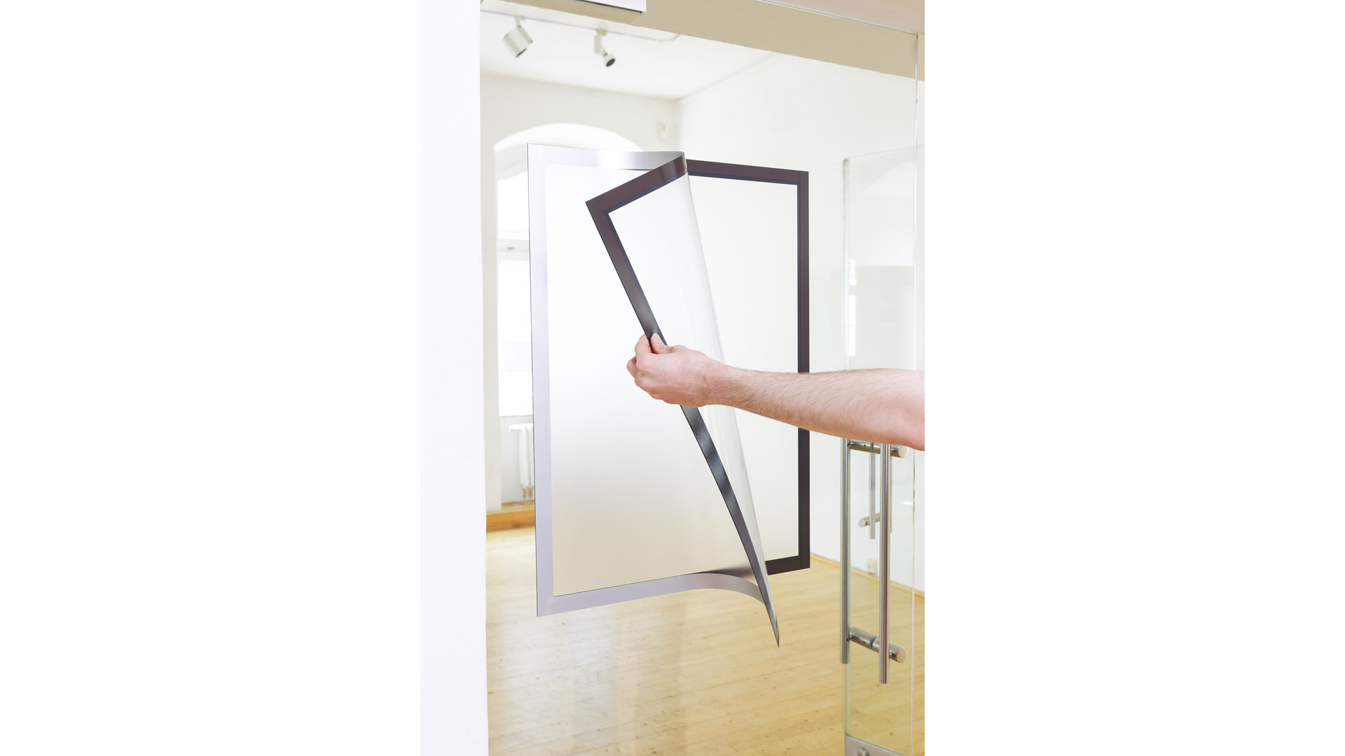 Inforahmen, selbstklebend, BxH 500x700 mm, schwarz, VE 2 Stück