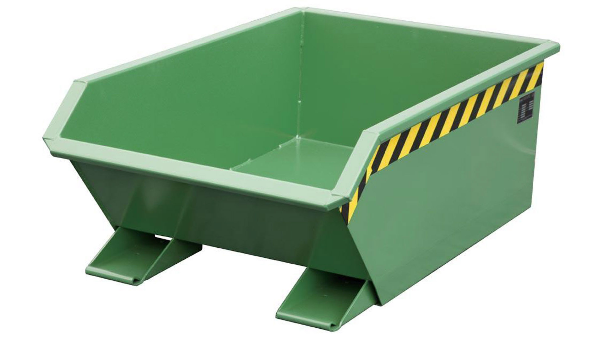 Kippbehälter - niedrig - Volumen 270 l - Tragkraft 1.000 kg - 450 x 780 x 1.385 mm (HxBxT) - resedagrün