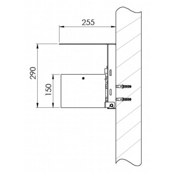 Wandaschenbecher, Aschenbecher, - 4 l - mit Haube - Wand- o. Pfostenmontage - Aschenbecher - Eisenglimmer