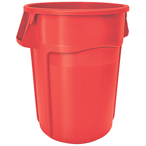 Kunststofftonne, PE, Volumen 121,1 l, Durchm.xHöhe 559x692 mm, Farbe rot