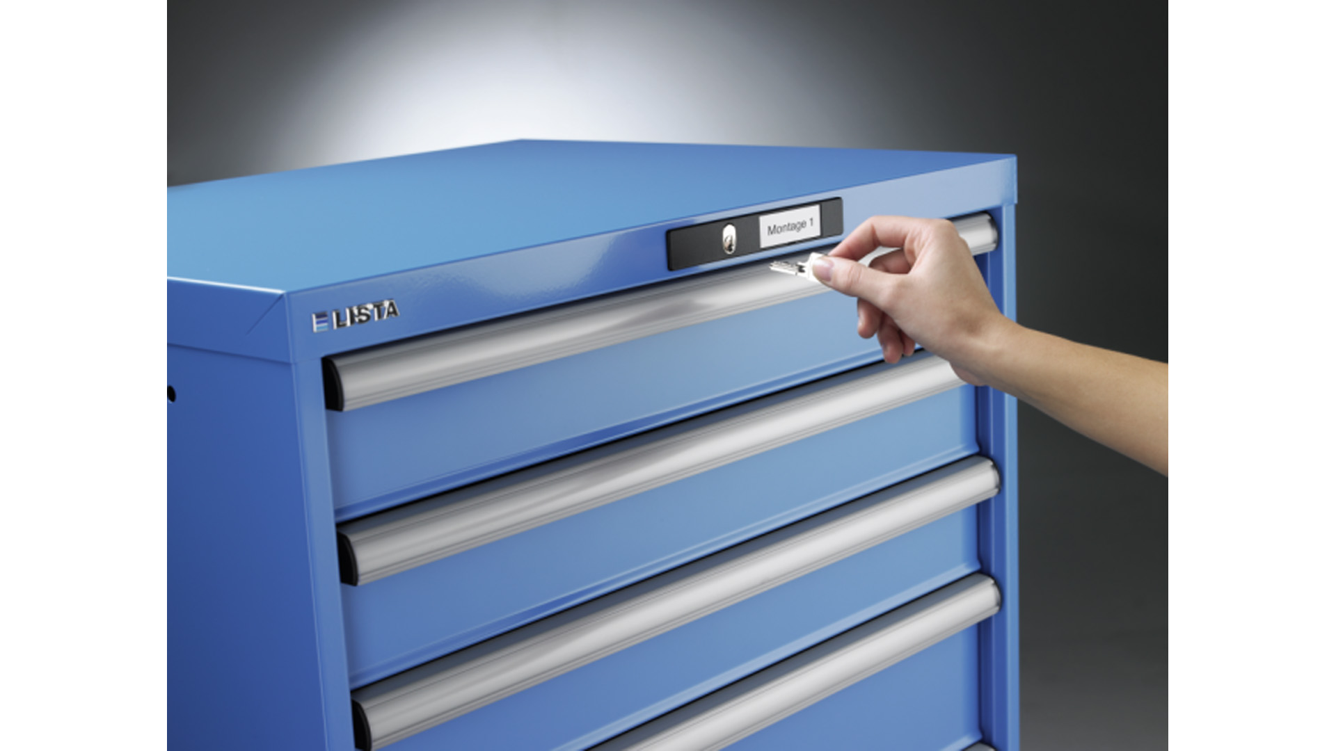 Lista Schubladenschrank - 14.252.020 - 850x564x572 mm (HxBxT) - 7 Schubladen - 75 kg - Key Lock - lichtgrau (RAL 7035)