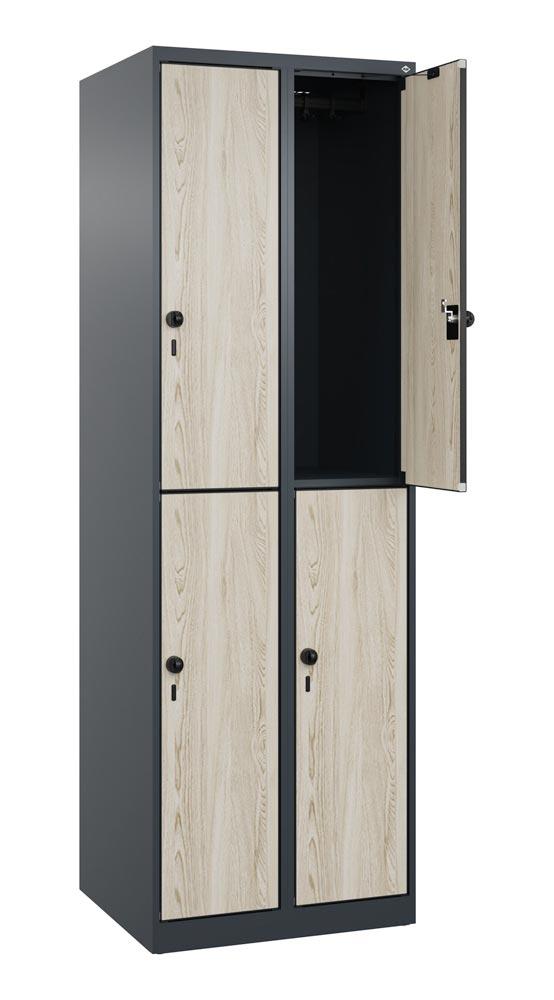 Fächerschrank, doppelstöckig, bodenstehend