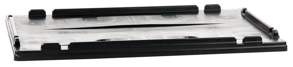 Deckel für faltbare Palettenbox, PP, BxTxH 1200x810x75 mm, Farbe schwarz