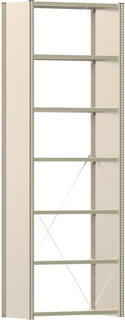 Fachbodenregal BERT - Breite: 128,5 cm - Tiefe: 50 cm - Höhe: 300 cm - 7 Böden - Grundregal