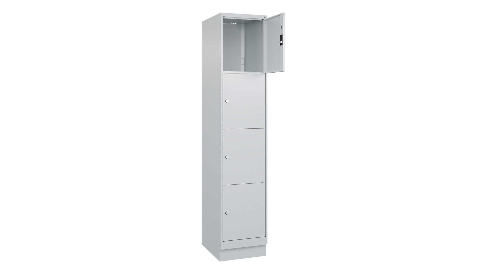 Fächerschrank, Breite 40 cm, Höhe 195 cm, Tiefe 50 cm, 4 Fächer