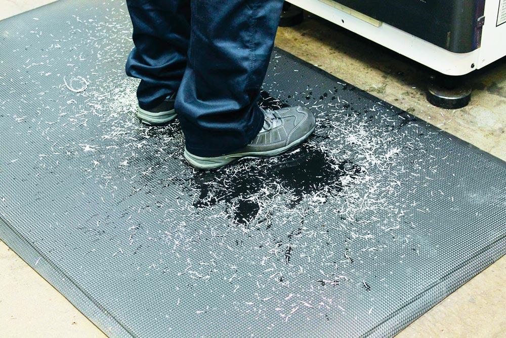 Arbeitsplatzmatte aus geschäumten PVC