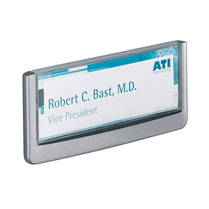 Türschild aus ABS, Sichtfenster Acryl, Klick-Funktion, BxH 149x52,5 mm, Rahmenfarbe graphit, VE 5 Stück