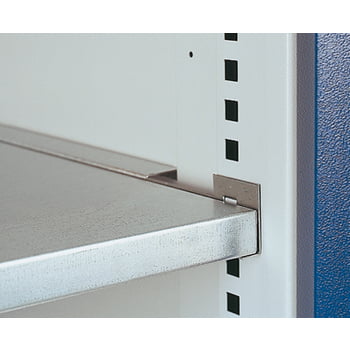 Werkzeugschrank - Schlitzplatten - 4 Schubladen - 2 Böden - grau/blau
