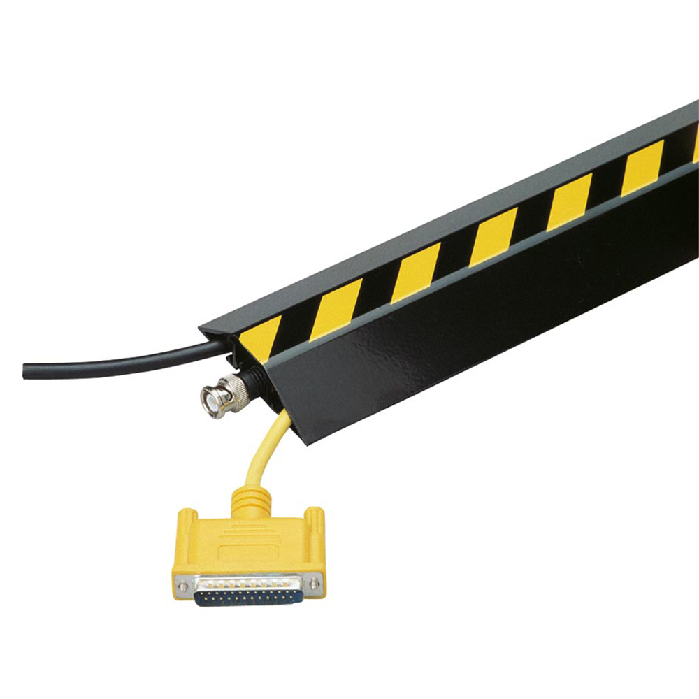 Kabelbrücke aus Aluminium, Kabelkanal, BxTxH 1500x80x20 mm, Gerade, mit Doppelklebeband, Farbe lichtgrau