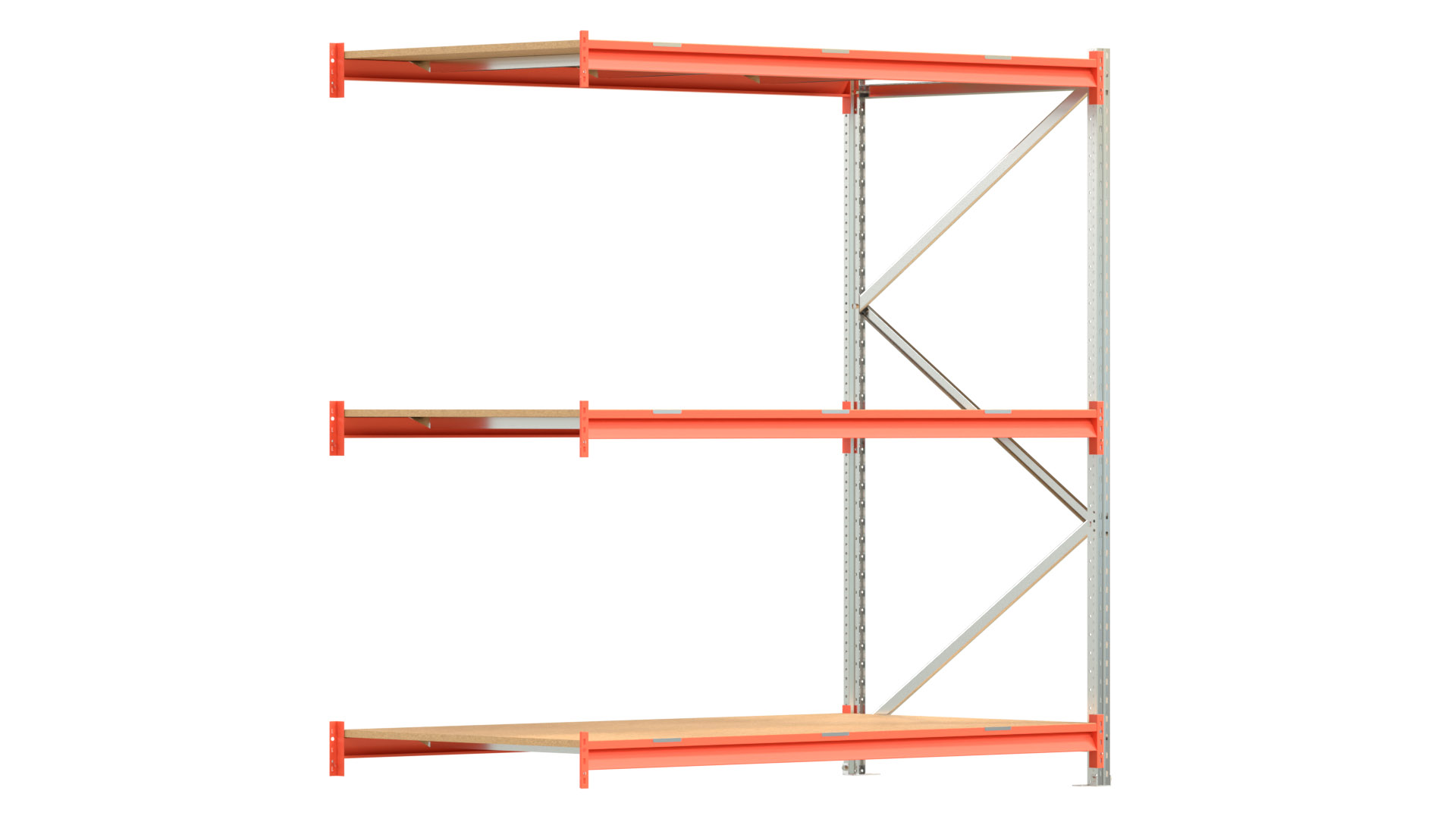 Weitspannregal EMMA - Höhe: 200 cm - Fachbreite: 185 cm - Tiefe: 100 cm - Anbaufeld
