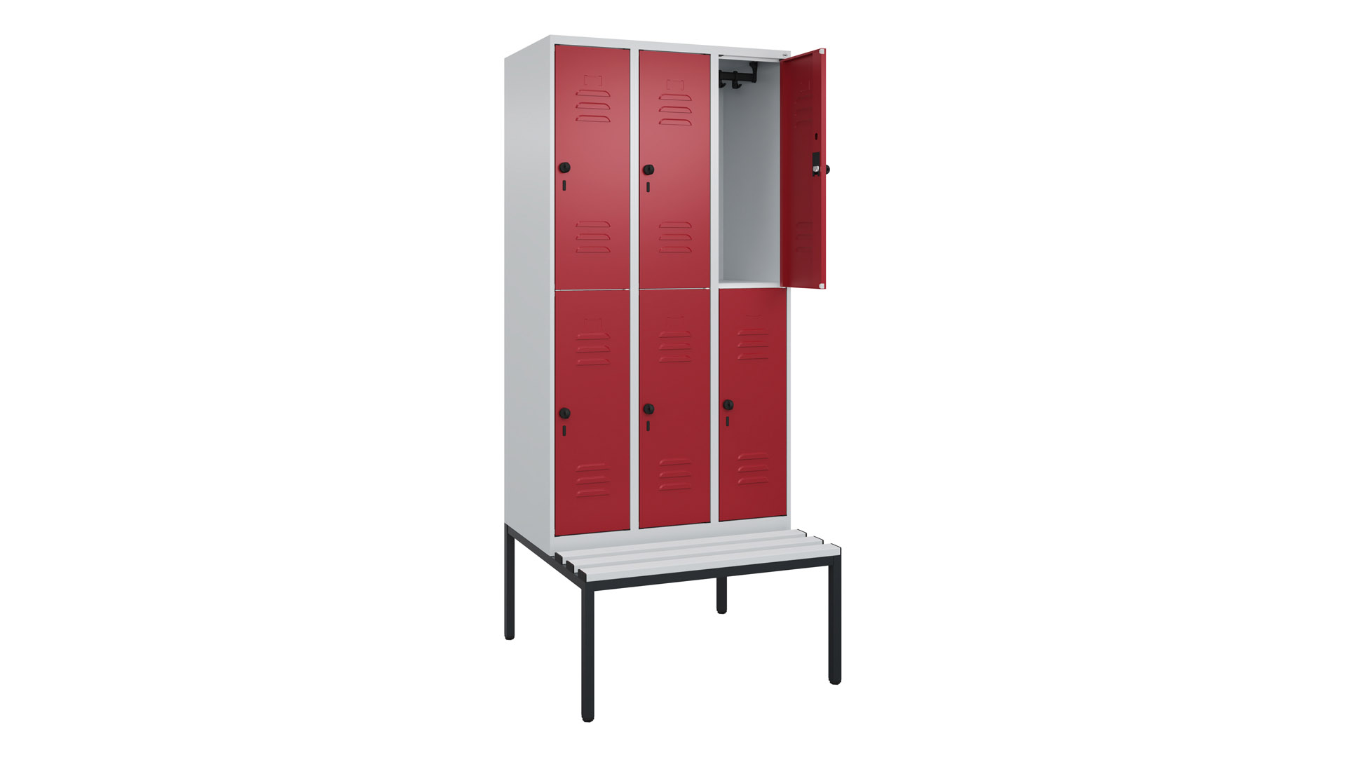 Fächerschrank, Breite 90 cm, Höhe 212 cm, Tiefe 50 cm,  Fächer