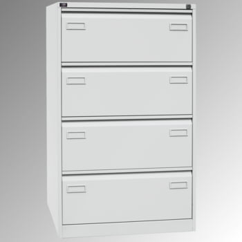 Bisley Light Hängeregisterschrank - 4 Schubladen - doppelbahnig - Farbe lichtgrau