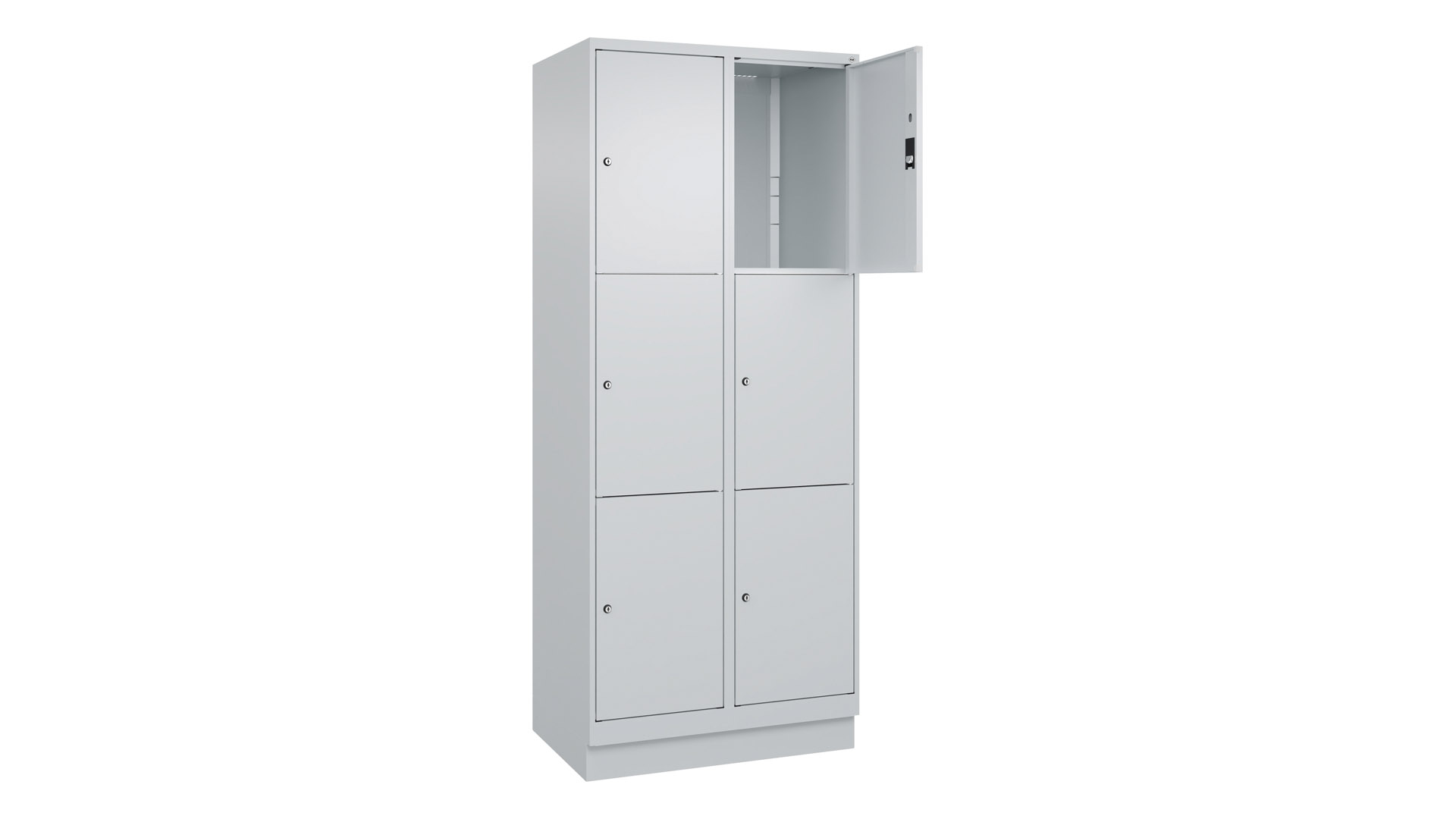 Fächerschrank, Breite 80 cm, Höhe 195 cm, Tiefe 50 cm, 6 Fächer