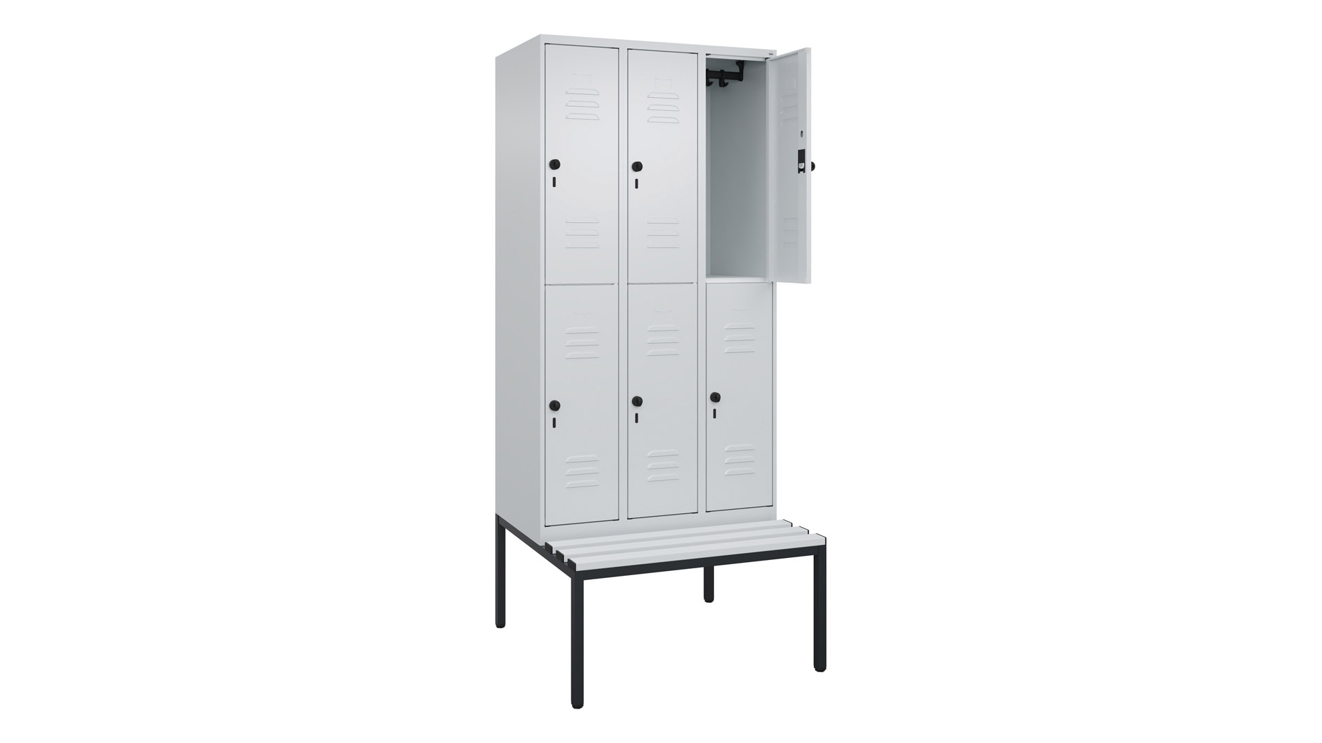 Fächerschrank, Breite 90 cm, Höhe 212 cm, Tiefe 50 cm,  Fächer