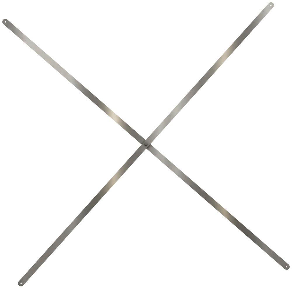Diagonalkreuz aus Edelstahl
