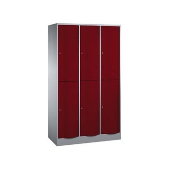 Schließfachschrank, Breite 115 cm, Höhe 195 cm, Tiefe 54 cm, 6 Fächer