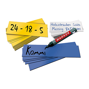 Magnetische Etiketten, blau, BxH 150x50 mm, VE 50 Stück