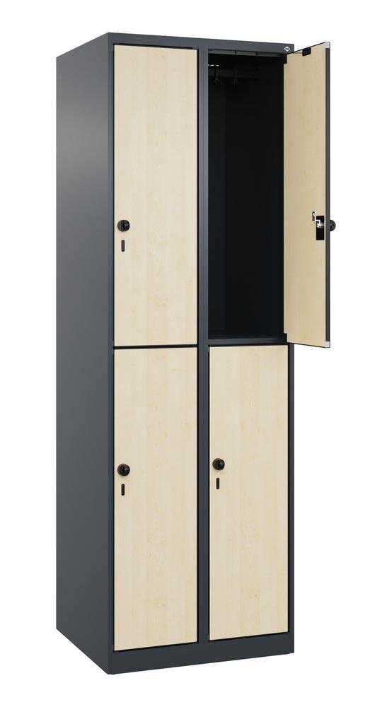 Fächerschrank, doppelstöckig, bodenstehend