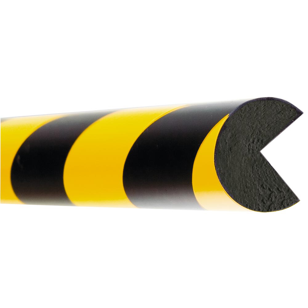 Schutzprofil, Kreis, 40x40 mm,gelb/schwarz, magnetisch, Länge 1000 mm