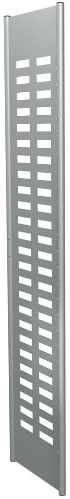 Abschlussrahmen für Büroregal, TxH 500x2600 mm, alusilber