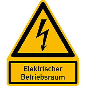 Hinweisschild, Elektrischer Betriebsraum, Kunststoff, 237x200 mm