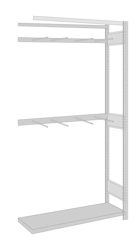 Vertikalregal, Langgutregal