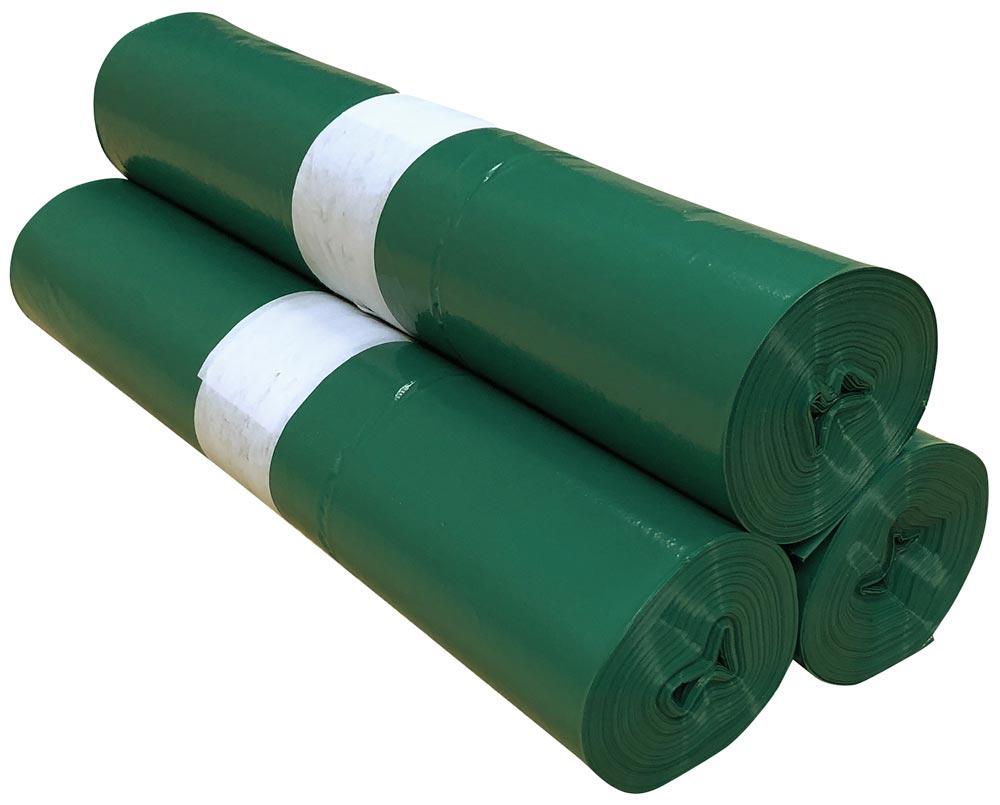 Müllsack, Vol. 70 Liter, Typ 60, VE 10 Rollen mit 25 Stück, Gesamt 250 Stück, Farbe grün