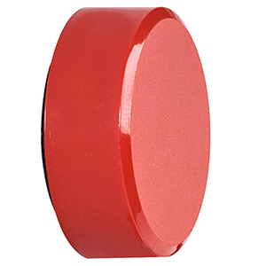 Magnete, Durchm.xH 34x13 mm, Haftkraft 2 kg, Kunststoffgehäuse rot, VE 20 Stück, MINDESTABNAHME 2 VE