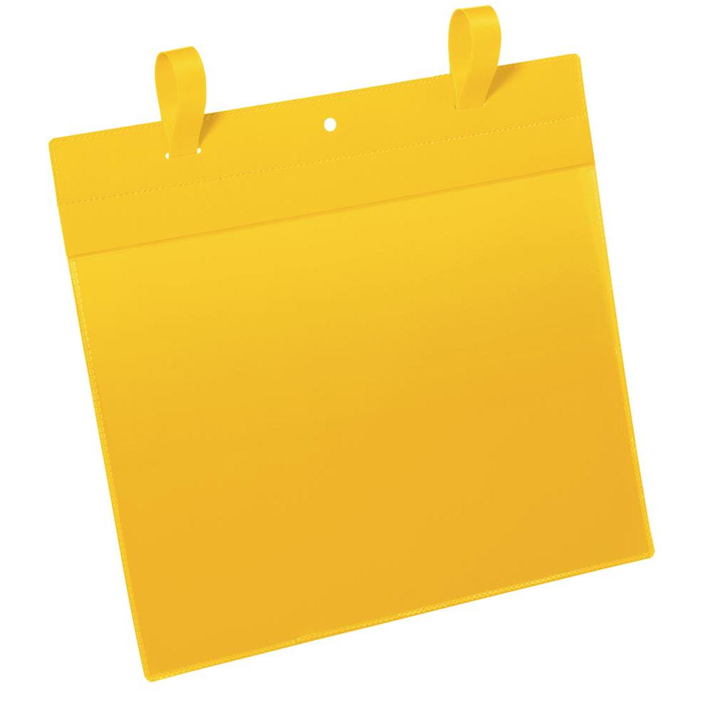 Dokumententasche, Laschen, DIN A4 quer,  BxH 297x210 mm, VE 50 Stück, gelb