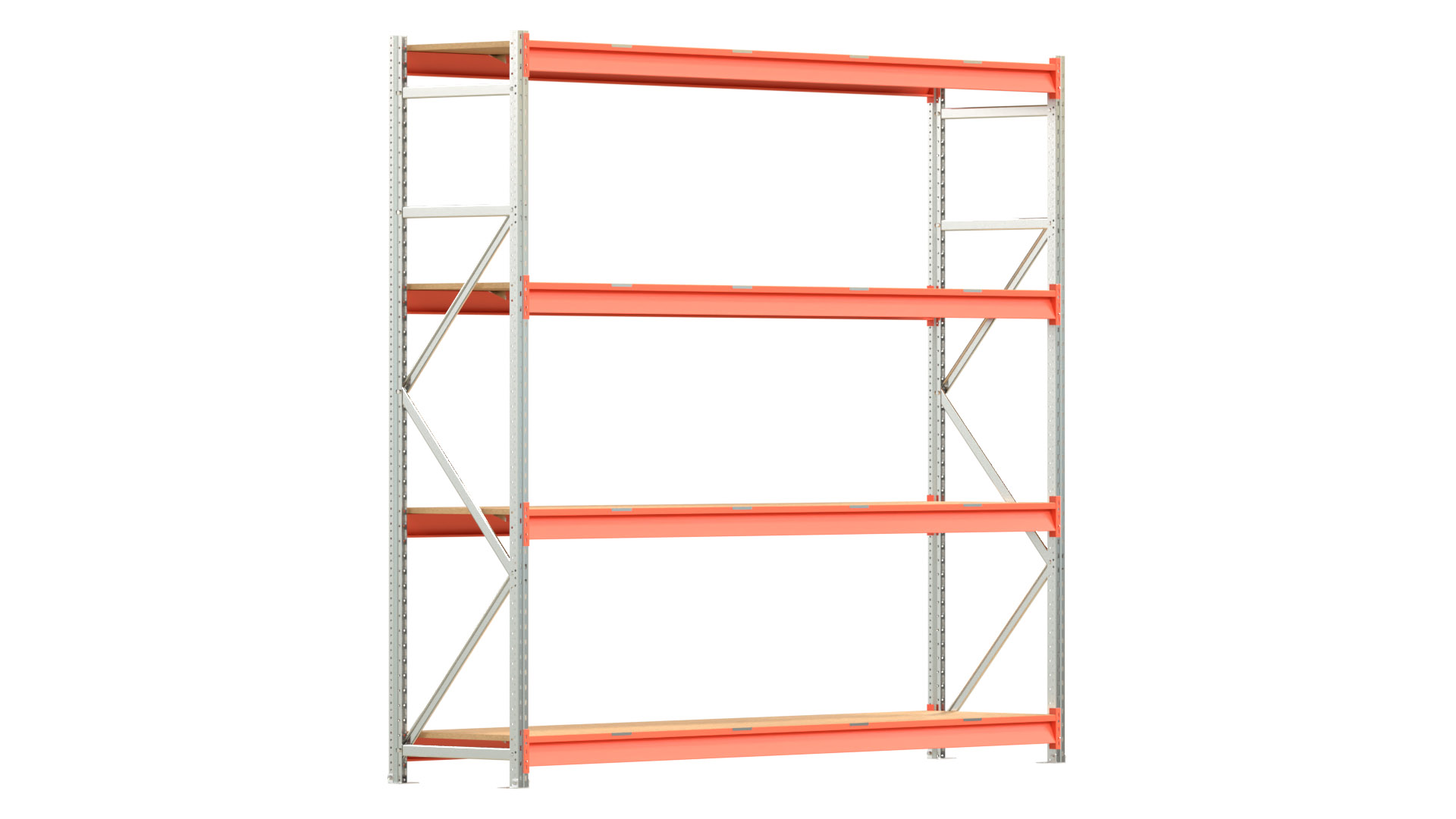Weitspannregal EMMA - Höhe: 250 cm - Fachbreite: 270 cm - Tiefe: 60 cm - Grundfeld