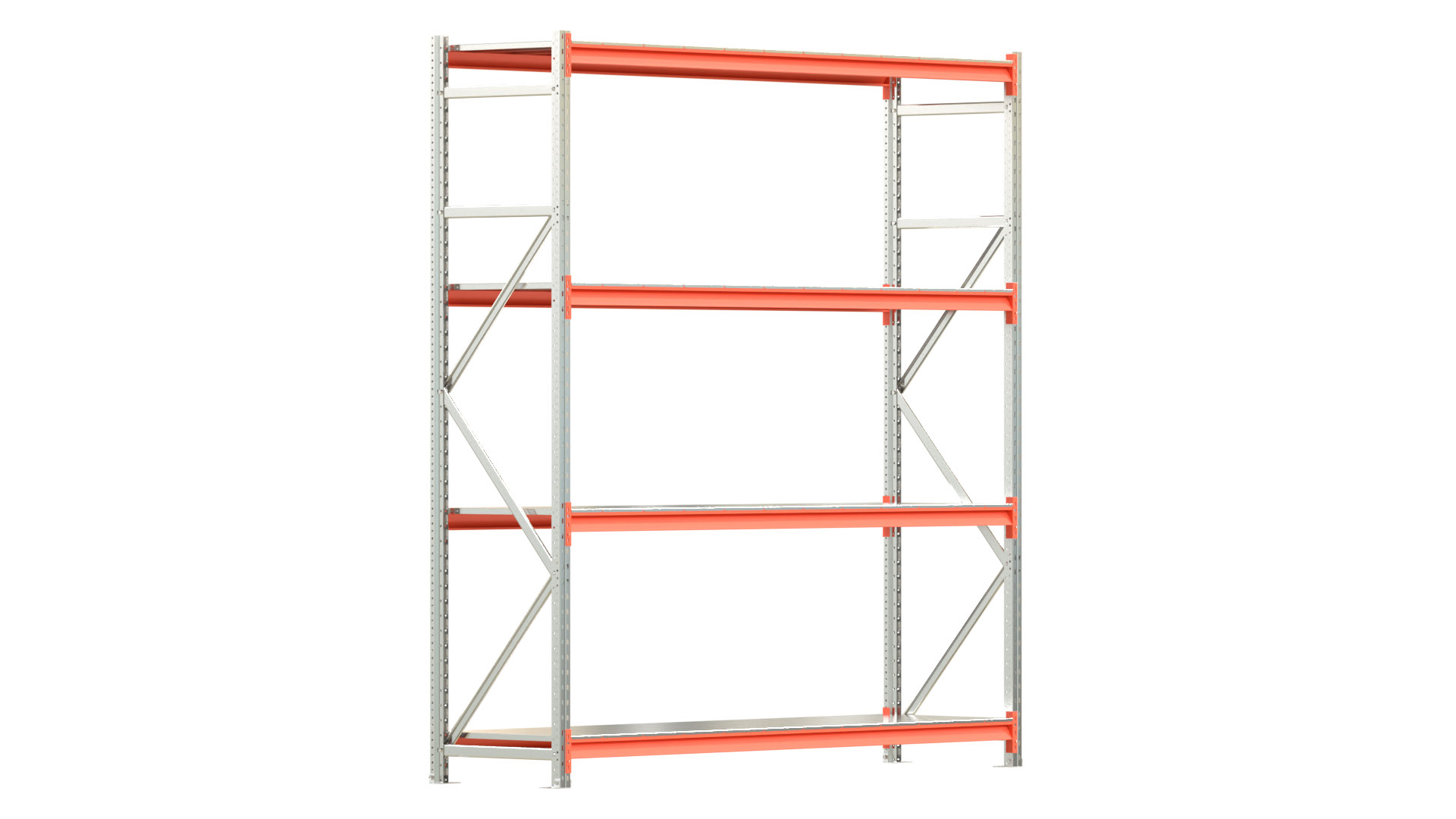 Weitspannregal EMMA - Höhe: 250 cm - Fachbreite: 225 cm - Tiefe: 60 cm - Grundfeld