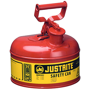 Sicherheitsbehälter aus Stahlblech, Durchm.xH 241x279 mm,Vol. 4 Liter, Farbe rot