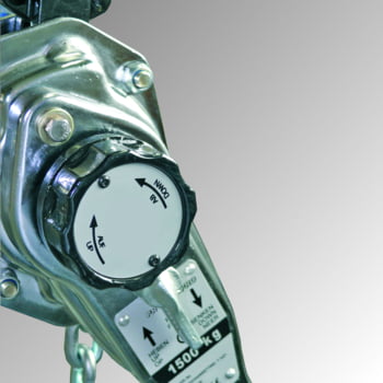 Hebelzug verchromt - Tragkraft 9.600 kg - Hub 1,5 m - Bauhöhe 635 mm