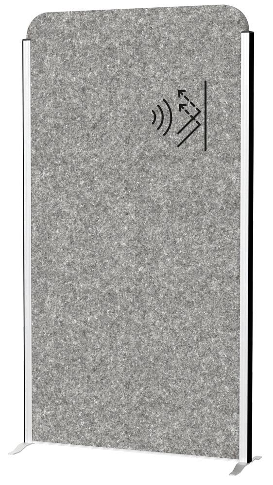 Akustik-Stellwand, BxTxH 1000x44x1800 mm