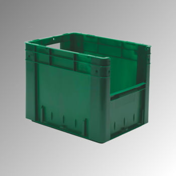 Schwerlast Eurobox - Eurokiste - Volumen 28 l - Boden und Wände geschlossen, mit Eingriff - 320 x 300 x 400 mm (HxBxT) - VE 4 Stk. - BLAU (Beispielabbildung in grün)