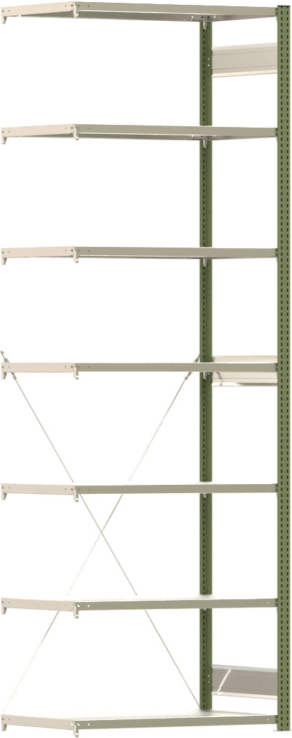 Fachbodenregal BERT - Breite: 100,5 cm - Tiefe: 60 cm - Höhe: 300 cm - 7 Böden - Anbauregal