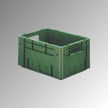 Schwerlast Eurobox - Eurokiste, Volumen 17 l, Boden und Wände geschlossen - 210 x 300 x 400 mm (HxBxT) - VE 4 Stk. - BLAU (Beispielabbildung in grün)