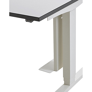 PC-Halter, BxT 183x400 mm, rechts innen, weißaluminium, Traglast bis max. 15 kg, für elektrisch höhenverstellbaren Schreibtischen SOLID