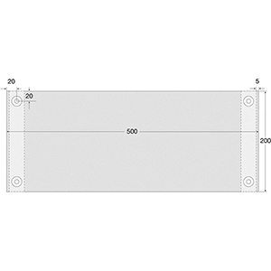 Rundsäulenschutz, Rechteck, BxT 500x200 mm, Stärke 20 mm, gelb/schwarz, Polyurethanschaum
