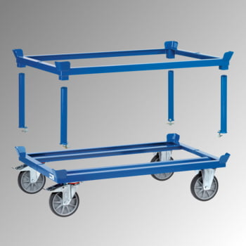 Fetra Palettenfahrgestell - Tragkraft 750 kg - 329 x 855 x 1.255 mm (HxBxT) - TPE Rollen