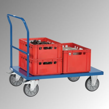 Fetra - Schiebebügelwagen mit Blechplattform - 500 kg Traglast - 948 x 509 x 975 mm (HxBxT)