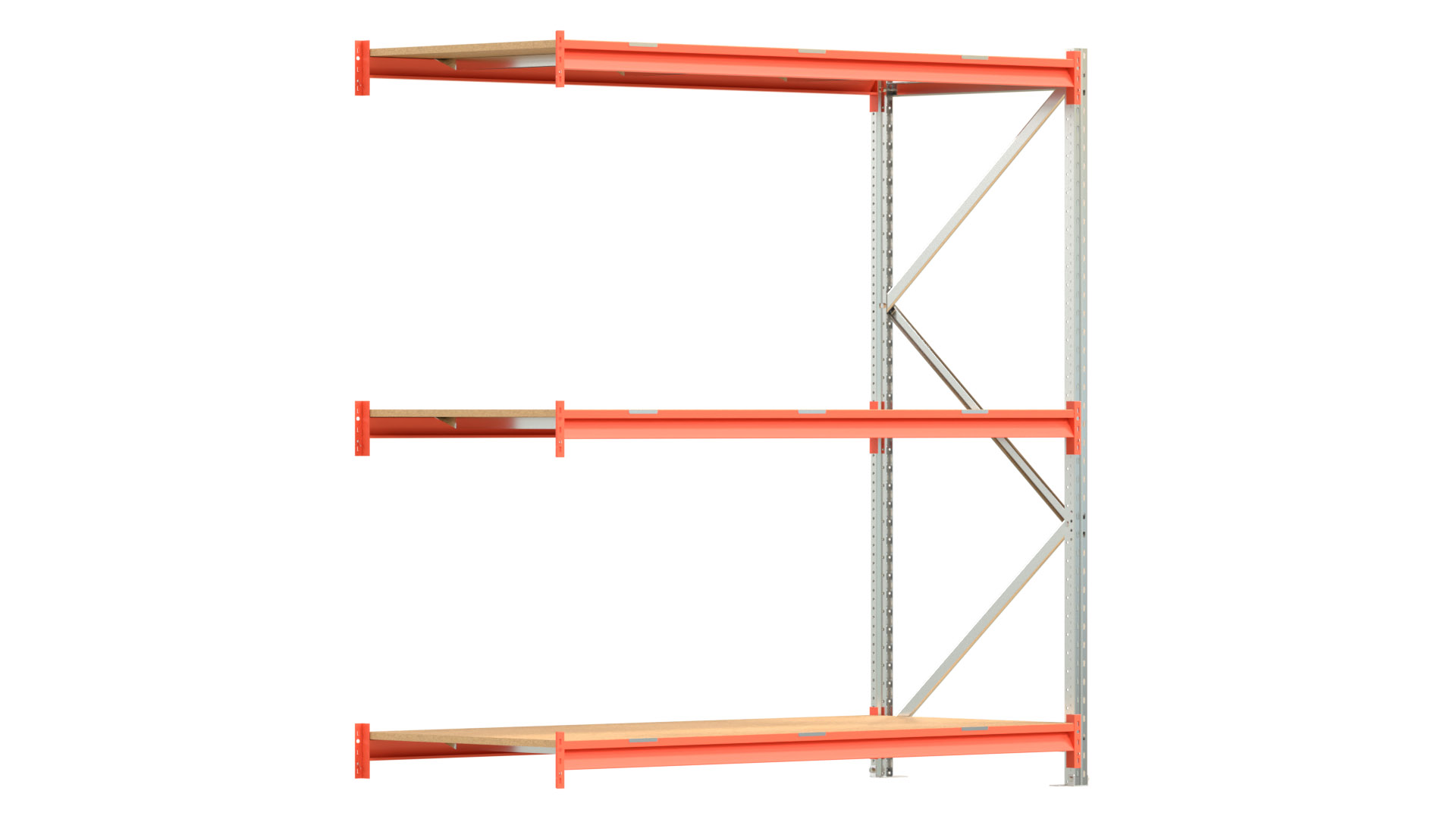 Weitspannregal EMMA - Höhe: 200 cm - Fachbreite: 185 cm - Tiefe: 80 cm - Anbaufeld