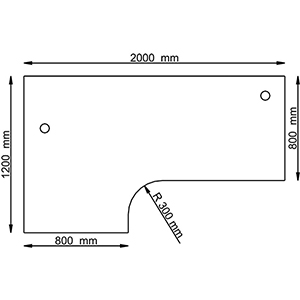 PC-Schreibtisch, BxTxH 2000x800-1200x685-810 mm, höhenverstellbar, 4-Fuß-Gestell, Platten-/Gestellfarbe lichtgrau/weißalu