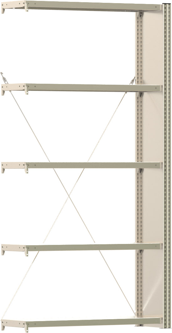 Fachbodenregal BERT - Breite: 100,5 cm - Tiefe: 30 cm - Höhe: 200 cm - 5 Böden - Anbauregal
