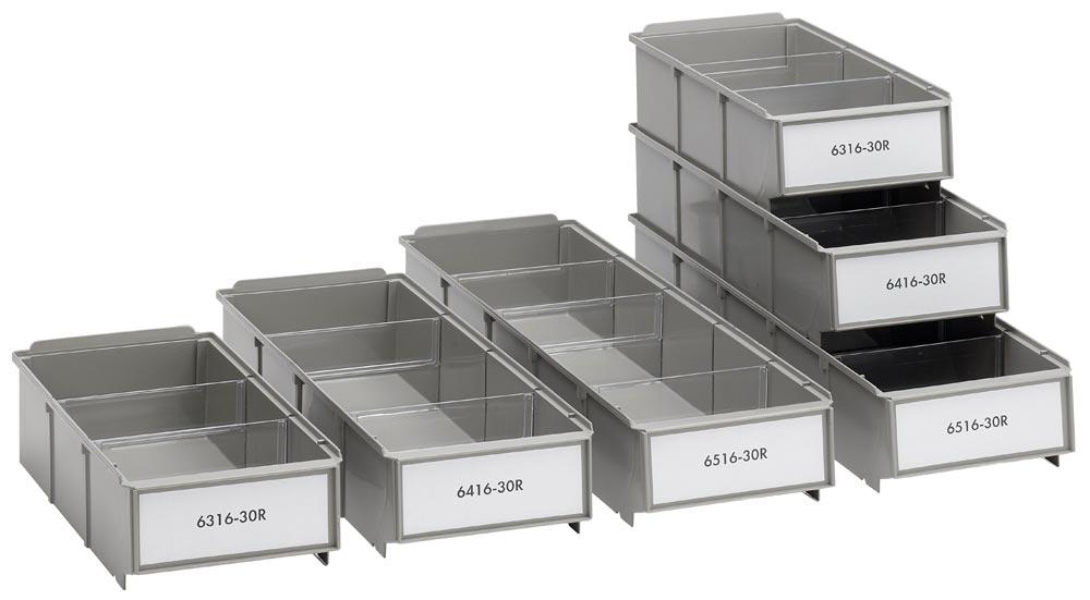 Regalkästen - Schublade, Polypropylen (PP), Farbe grau, BxTxH 160x400x85 mm, VE 20 Stück