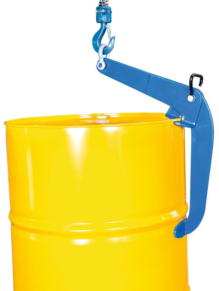 Fasshebeklemme, Tragfähigkeit 600 kg, automatische Verriegelung