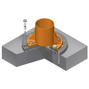 VerbundAnker-System für Säulenschwenkkran Schwenkbereich 270 Grad, Traglast 125 kg, Ausladung 4000 mm