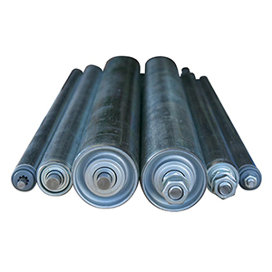 Stahl-Tragrolle verzinkt, mit Federachse, Rollenlänge 300 mm, Rollendurchm. 40 mm, Traglast 30 kg, Achsdurchm. 10 mm, MINDESTABNAHME 10 Stück