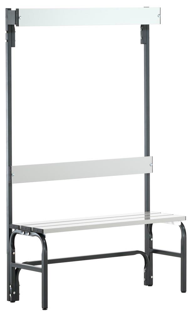 Garderobenbank, einseitig, Breite 101,5 cm, Höhe 165 cm, Tiefe 37,5 cm