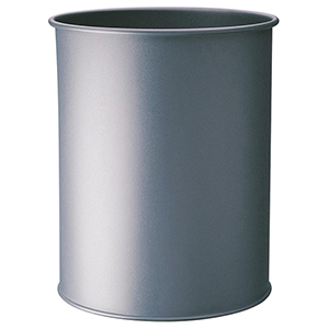Papierkorb, Stahl, Volumen 15 l, Durchm.xH 260x315 mm, RAL 7016 anthrazit